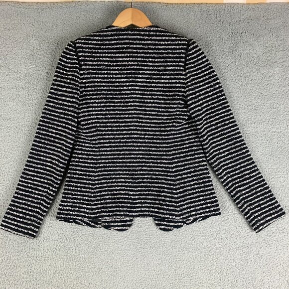 Theory Black and White Striped Blazer - Picture 9 of 13